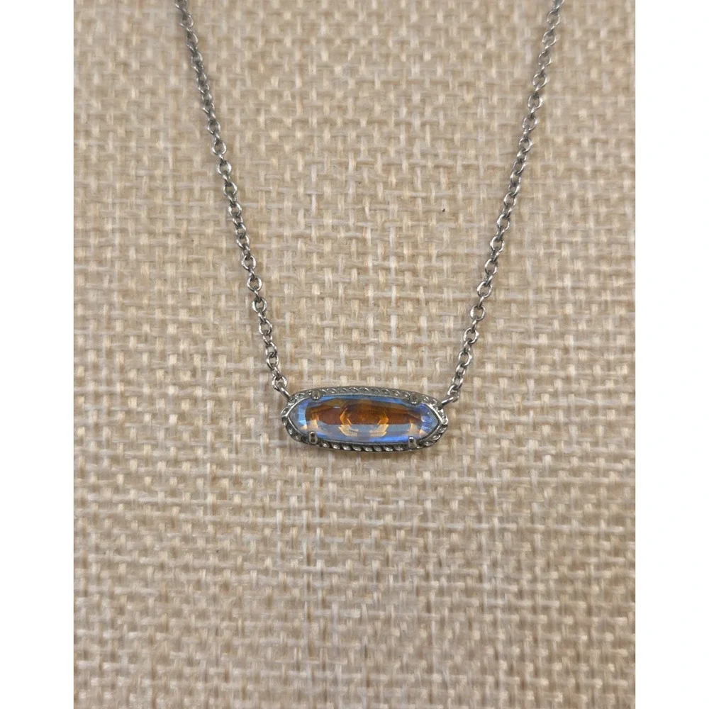 Kendra ScottElisa Statement Short‎ Iridescent Pendant Necklace Adjustable
